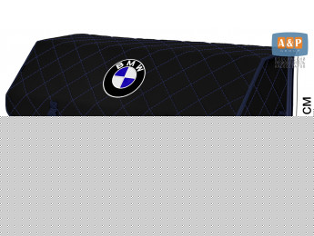 Органайзер-саквояж "Союз" в багажник BMW (БМВ), размер XXL. Цвет: черный с синей прострочкой Ромб.
