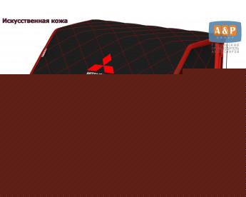 Органайзер-саквояж "Союз Премиум" в багажник Mitsubishi (Митсубиши), размер M. Цвет: черный с красной прострочкой Ромб.